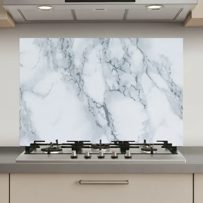 Marmer - Patroon - Gijs - Wit - Marmerlook - Luxe keuken achterwand spatscherm klein -3d_website