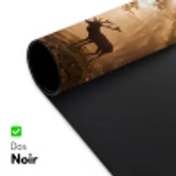 Hert - Bos - Mistig - Natuur - Goud Muismat XXL klein -zsfeer2_frans