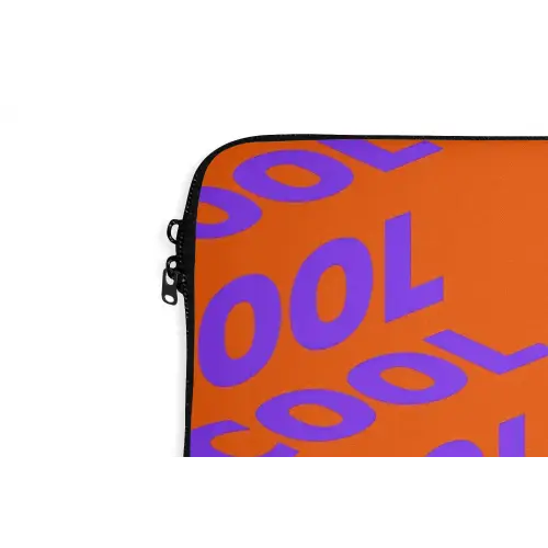 Cool - Paars - Oranje laptophoes neopreen klein -detail