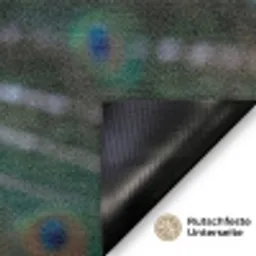 Pauw - Veren - Blauw Deurmat klein -antislip_DE