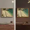 Strandbedden - Zee - Stenen - Baai Light Box met batterij (Wandlamp) middel -sfeer3
