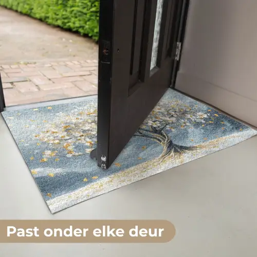 Boom - Winter - Levensboom - Modern - Goud Deurmat klein -USP_NL