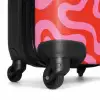 Abstract - Organisch Roze/Rood NBS - Handbagage koffer - Kinderen Unisex middel -wiel