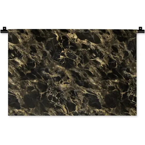 Kristal - Goud - Zwart - Marmer Wandkleed katoen klein 269 -zz3d