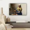 Het melkmeisje - Schilderij van Johannes Vermeer canvas 2cm klein -sfeer6
