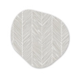 Klassiek - Visgraat - Grijs Wandcirkel Organisch Aluminium middel 851 -3d