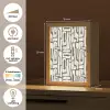 Donker - Wit - Abstract Light Box met kabel (Tafellamp) klein 925 -USP_NL