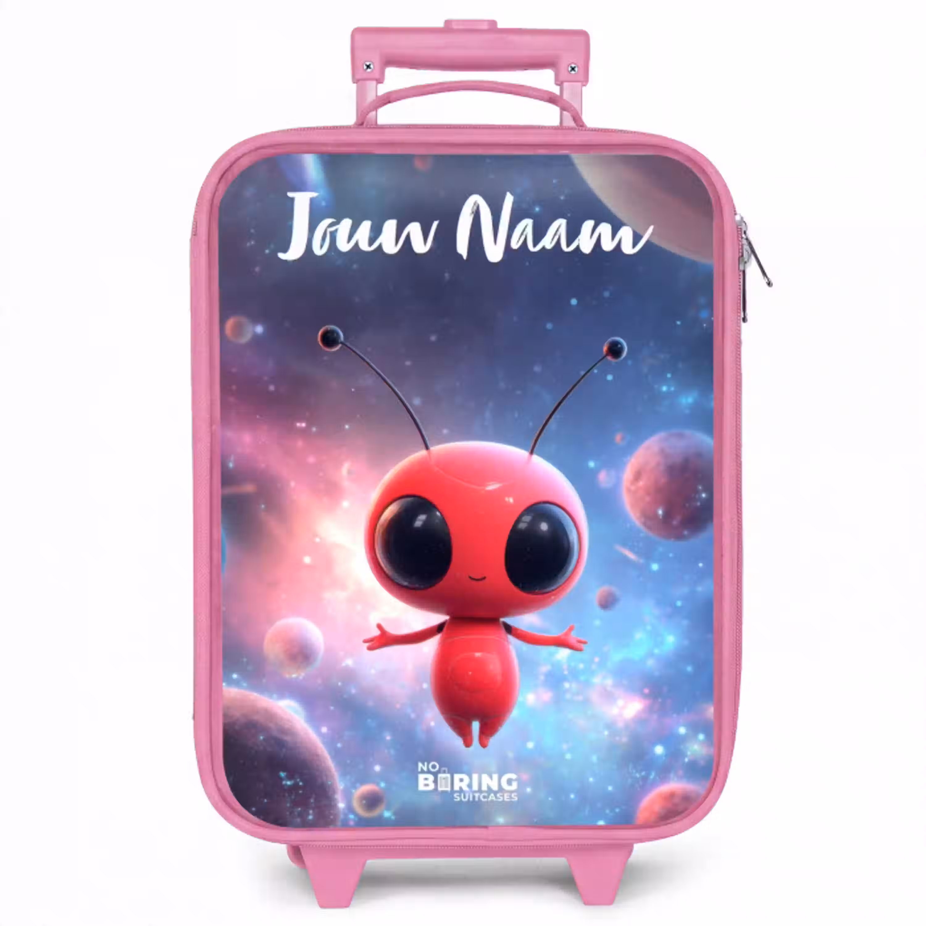 Rood Ruimtewezen in Kosmische Dans Kinderkoffer - Roze klein -zzz_website3d