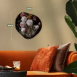 Bloemen - Jan Davidsz de Heem - Tijger - Schilderij - Stilleven - Oude meesters Wandcirkel Organisch Forex 3mm klein -sfeer3