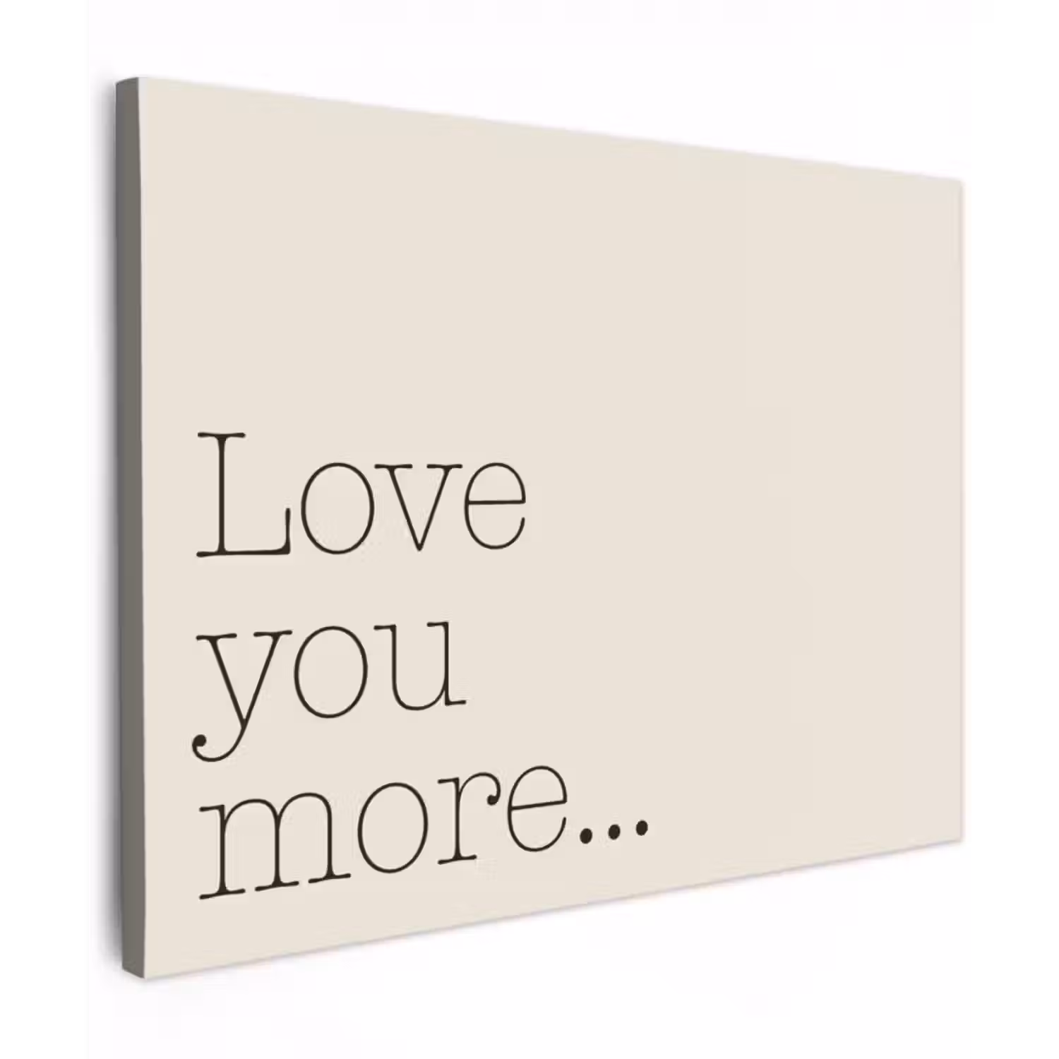 Canvas schilderij - Minimalistisch - Love - Beige