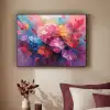 Bloemen - Verf - Abstract - Kleurrijk Textielframe zwart klein -sfeer1