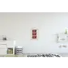 Rood - Vintage - Decoratie - Japandi textielposter latten blank klein -kinderkamer