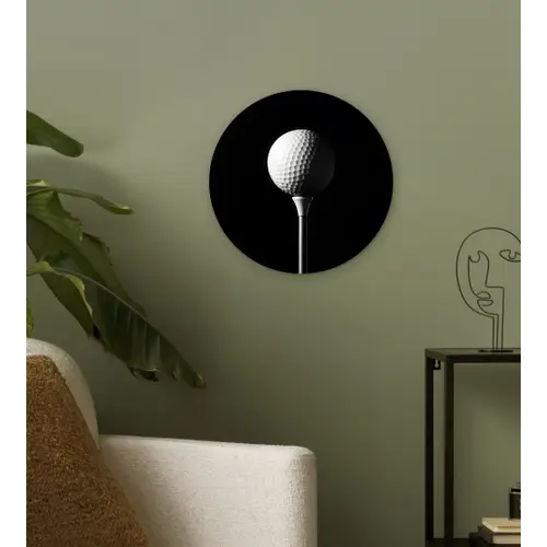 Golfbal - Minimalistisch - Wit Wandcirkel plexiglas klein -sfeer3