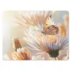 Vlinder - Bloem - Oranje muismat rubber klein -3d