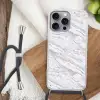 Marmer - Wit - Grijsgroen Hoesje iPhone 16 Pro Max met koord klein 804 -sfeer4