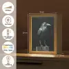 Raaf - Vogels - Zwart Light Box met kabel (Tafellamp) klein -USP_NL