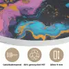 Modern - Marmer - Oranje Akoestische PET Vilt - Rond klein -closeup_NL