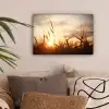 Riet - Gras - Zonsondergang - Natuur - Horizon canvas 2cm klein -sfeer1