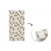 Blok - Patroon - Bruin fotobehang vinyl groot 64 -3d