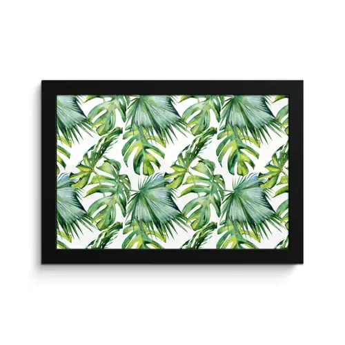 Monstera - Palmblad - Jungle - Tropisch fotolijst zwart zonder passe partout klein -3d