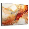 Marmer - Oranje - Goud - Modern - Abstract Textielframe zwart klein -3d