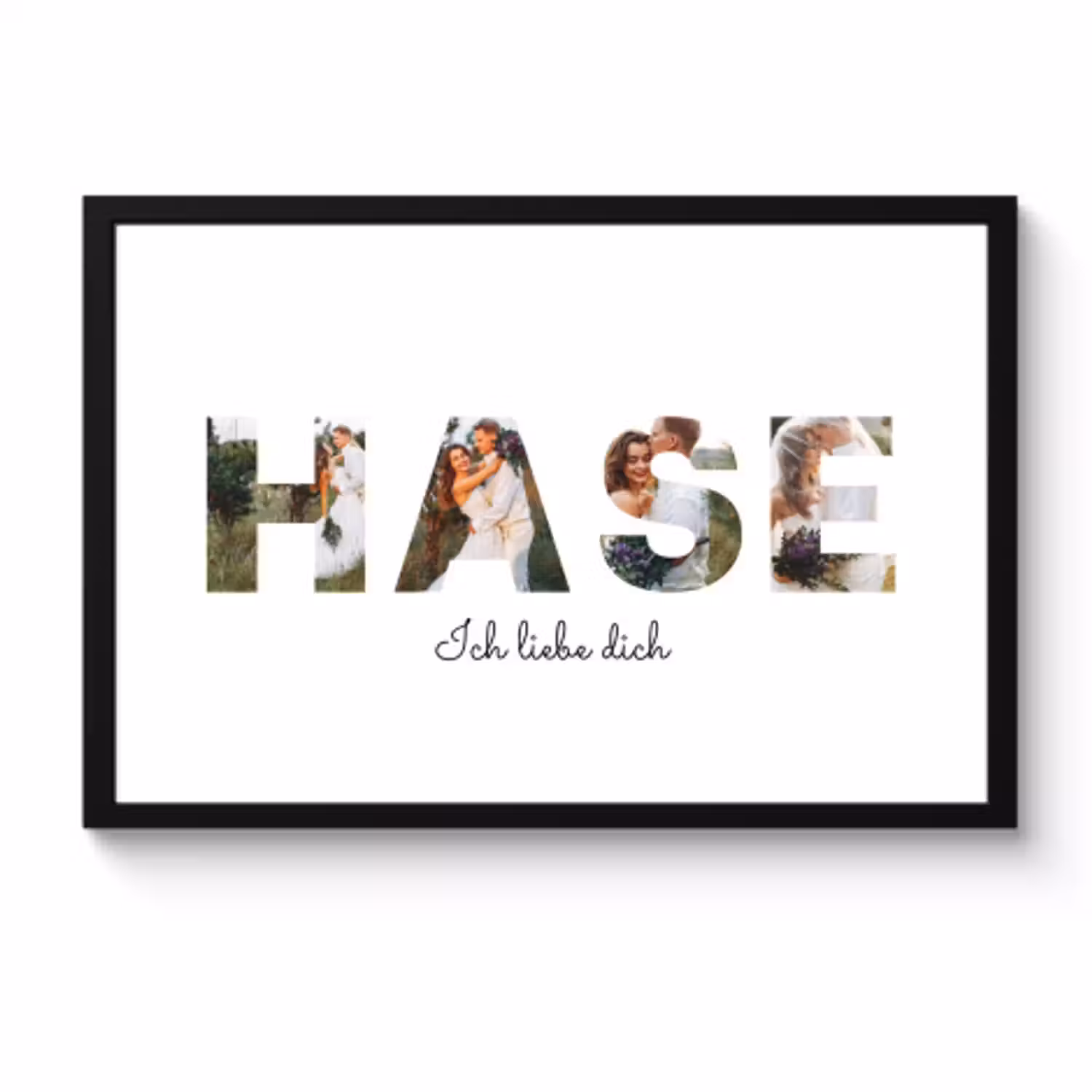 Poster mit Rahmen - Hase