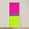 Strepen - Modern - Kleurrijk deurposter klein -3d_beige
