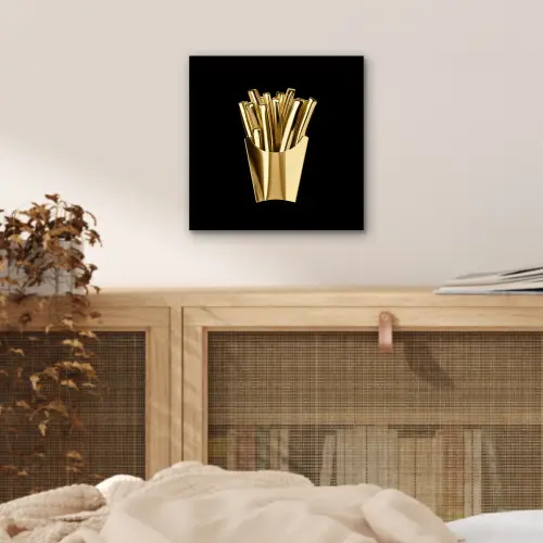 Friet - Goud - Chrome - Eten aluminium wit klein -sfeer3