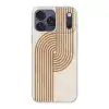 Symmetrische bocht - Koperkleurig Telefoonhoesje iPhone 17 Pro Max klein -3d