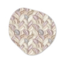 Abstract - Golvend - Pastel Wandcirkel Organisch Forex 3mm klein 629 -3d