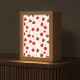 Kersen - Minimalistisch - Rood Light Box met kabel (Tafellamp) klein 925 -z3d_website