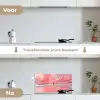 Roze - Surfen - Zee keuken achterwand spatscherm klein -voor_na_NL