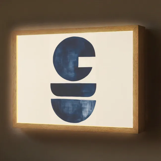 Lightbox - Wandlamp - Vormen - Blauw - Abstract