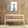 Giraffe - Delfts blauw - Dieren - Minimalistisch Tuinposter op houten frame 2 cm dik klein -sfeer4