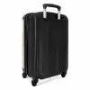 Witte strik op beige achtergrond NBS - Handbagage koffer - Unisex middel -achterkant