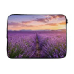 Lavendel - Veld - Natuur - Paars laptophoes neopreen klein -3d
