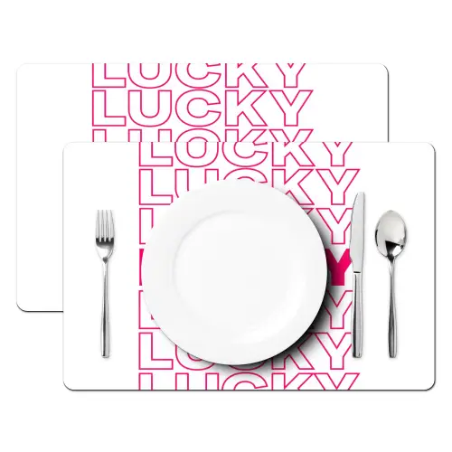 Lucky - Roze - Patroon Placemat vinyl groot -zzsfeer2_Kitchenyeah-website