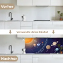Planetenstelsel - Ruimte - Illustratie keuken achterwand 2 middel -voor-na_DE