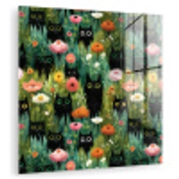 Katten - Bloemen - Kleurrijk plexiglas 5mm klein 11 -zzzproduct_nieuw