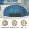 Abstract - Islamitisch - Blauw - Wit Akoestische PET Vilt - Rond klein -closeup_NL