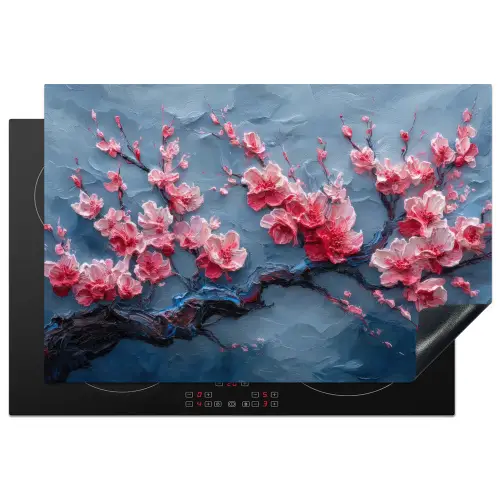 Bloesem - Bloem - Roze - Tak Inductie beschermer vinyl 3mm klein -3d