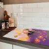 Abstract - Vrouw - Bloemenkroon - Goud Inductie beschermer vinyl 3mm klein -sfeer3