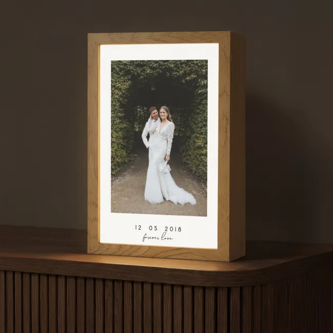 Gepersonaliseerde Lightbox - Witte border met tekst