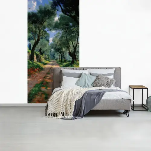 Pad - Bomen - Schaduw - fotobehang vinyl groot -slaapkamer