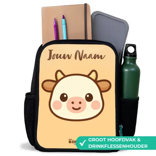 Kawai - Koe - Bruin Rugzak - Zwart middel -inhoud_NL