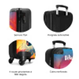 Roze Monstertruck Vliegt over het Asfalt NBS - Handbagage koffer - Kinderen Unisex middel zzzzzzzbolletjes_FR