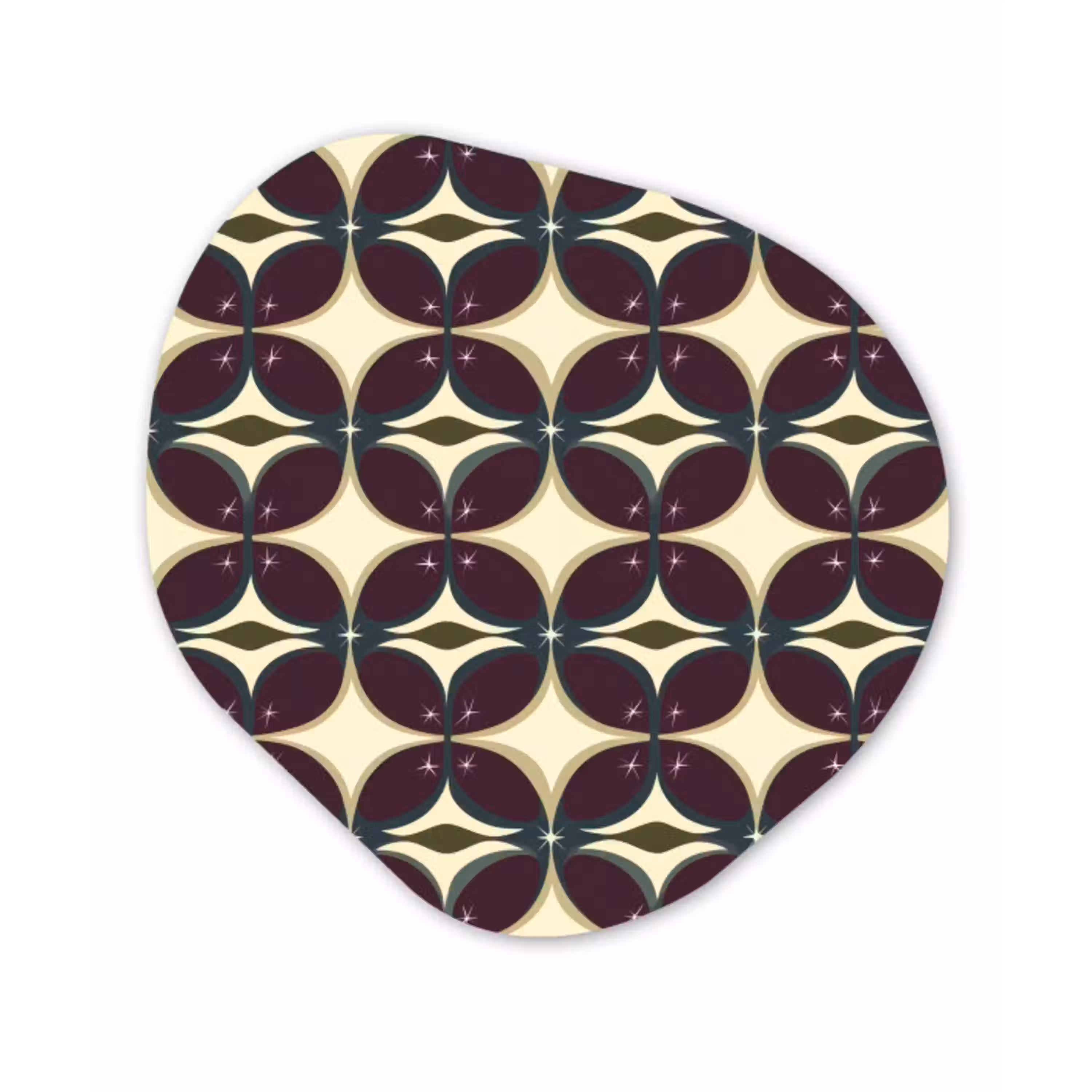 Cirkel - Retro - Kleurrijk Wandcirkel Organisch Forex 3mm klein 629 -3d
