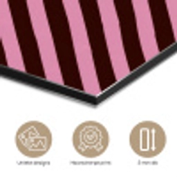 Strepen - Roze - Bruin aluminium wit klein 46 -closeup_NL