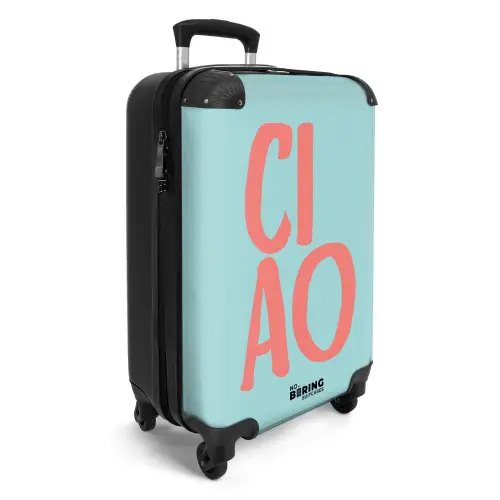 Quotes - Ciao aqua blauw NBS - Handbagage koffer - Kinderen Unisex middel -productfoto_3d