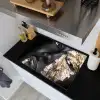 Vrouw - Goud - Zwart - Verf - Luxe Inductie beschemer met haakjes klein -sfeer1